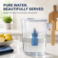 Filtres à eau à 97% de pureté pour pichets à eau potable au goût exceptionnel, 10 tasses, 150 gallons, Tritan sans BPA, éliminent le fluorure, le chlore et le plomb
