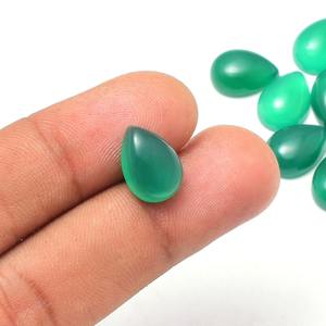 3x5mm-20x30mm หลังแบนทำด้วยมืออัญมณีหลวมสีเขียวธรรมชาติสำหรับทำเครื่องประดับ - Product Image 2