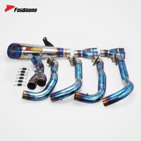 Sistema de Escape para Motocicleta Kawasaki H2 H2R, Precio de Fábrica Forsound, Sistema Completo de Titanio con Coloración de Llama, Tubo de Carreras