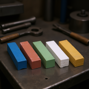 Pâtes abrasives Fervi, ensemble de 5 couleurs pour le polissage et le meulage des métaux - Product Image 3