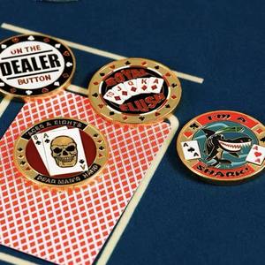 Support <span class=keywords><strong>de</strong></span> jetons en métal pour <span class=keywords><strong>jeu</strong></span> <span class=keywords><strong>de</strong></span> poker Texas Hold'em, pour jetons Lucky Big Small Blind, jetons <span class=keywords><strong>de</strong></span> croupier et jetons All-in - Product Image 5