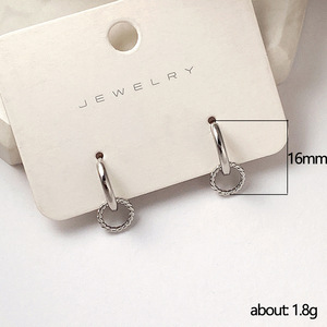 Orecchini a Cerchio Doppio Semplici e Cavi per Donne, Accessori per Orecchie Geometrici per Uso Quotidiano - Product Image 5