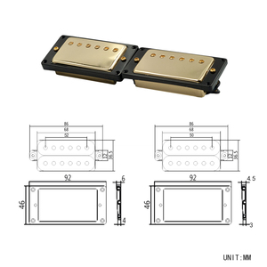 Set di 2 Pickup per <span class=keywords><strong>Chitarra</strong></span> Elettrica, Pickup Humbucker a Doppia Bobina per <span class=keywords><strong>Chitarra</strong></span> Elettrica, Stile LP per Manico e Ponte - Product Image 3