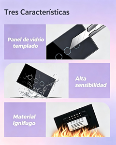 Interruptor <span class=keywords><strong>de</strong></span> Pared Táctil <span class=keywords><strong>de</strong></span> Cristal con Control Remoto XZJ, Interruptor Inteligente <span class=keywords><strong>de</strong></span> Lujo con Wifi Tuya para Domótica - Product Image 5