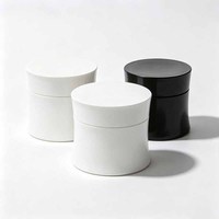 Nouveau design, vente en gros, pot rond vide en PP, pot de vernis à ongles noir brillant, pot de gel de construction 10g 15g 30g 50g, pot rond en plastique PP pour vernis gel