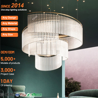 Nouveaux produits, lampe suspendue décorative, vintage, hôtel, villa, lustre moderne LED de luxe