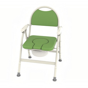 Chaise de toilette pliable en forme de U, portable, avec design antidérapant, pour usage domestique des personnes âgées - Product Image 1