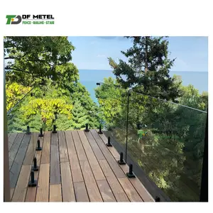 DF Stainless Glass Fence with Glass Spigot Design for Outdoor Swimming Pool outdoor hand rails traditional