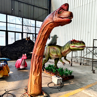 Partie de dinosaure animatronique de cou de brachiosaure mécanique simulé pour la décoration de parc à thème jurassique et l'exposition interactive