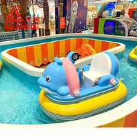 Bateau de dérive d'aventure personnalisable Sanly pour enfants, équipement de parc aquatique intérieur en fibre de verre, projet d'amusement, capacité 700, 16 places