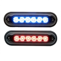 Xiongke Hochleistungs-12V Wasserdichtes 18W LED-Gitter-Blitzlicht Blaues Zweifarbiges Warnblitzlicht für Fahrzeuge und LKWs