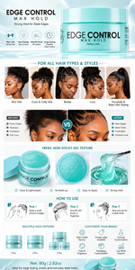 Gel Coiffant Fixation Forte Parfum Fruité Bio pour Cheveux Bouclés, Bords Lisses Naturels, Perruques, Tresses et Cheveux de Bébé - Product Image 4