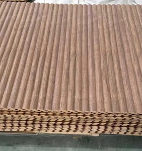 Panneau MDF flexible et pliable au design moderne placage d'écorce de noyer noir chêne blanc panneau de pliage à peindre - Product Image 6