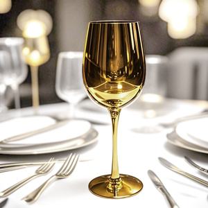 Gobelets à vin en cristal à long pied, roses électro-plaquées, soufflés, colorés, pour champagne, verres à boire, vente en gros - Product Image 1