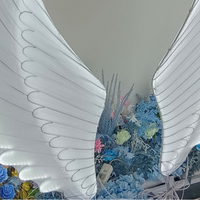 Événement scène mariage décoration fond fer brillant papillon ailes scène éclairage mariage décoration scène lumière