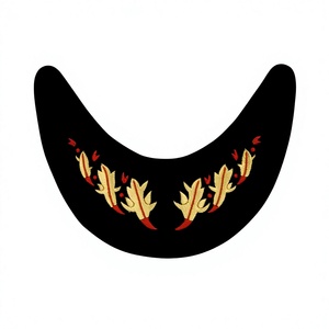 Bullion Wire Hand Embroidered Curved Cap Visor Plain Pattern High Quality Eco-Friendly Unisex Four Seasons Ski Outdoor Party - Product Image 4