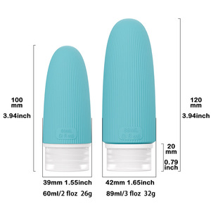 Juego de botellas de viaje de silicona de 30 ml a prueba de fugas para loción, champú, gel de ducha, cosméticos, botellas pequeñas vacías - Product Image 5