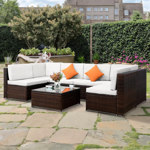 Meubles de <span class=keywords><strong>jardin</strong></span> modernes à baldaquin canapés de <span class=keywords><strong>jardin</strong></span> ronds et extérieurs canapés <span class=keywords><strong>en</strong></span> rotin 5 pièces ensembles de conversation pour patio - Product Image 4