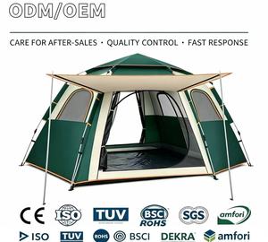 Tenda da Campeggio Grande per 5-8 Persone, Doppio Strato Impermeabile 2000mm, Tenda Familiare da Esterno con Ampio Vestibolo e Tettoia Parasole - Product Image 2