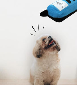 반려동물 이갈이 훈련용 장난감 휴대폰 모양 플러시 인터랙티브 삑삑이 소리 장난감 12.5x6x5cm 킹혼 - Product Image 3