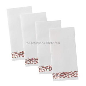 Serviettes <span class=keywords><strong>en</strong></span> <span class=keywords><strong>papier</strong></span> jetables vertes Serviettes <span class=keywords><strong>en</strong></span> <span class=keywords><strong>papier</strong></span> pour invités pour salle de bain, fête de mariage, 16x16'' - Product Image 5