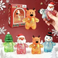 Jouets à presser Goro Jolly : Ensemble de Noël avec sapin, Père Noël et bonhomme de neige