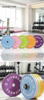Plaques d'haltères en fonte à gros trous couleur macaron, équipement de fitness unisexe, ensemble d'entraînement avec barre, fabriqué en Chine
