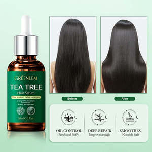 Huile capillaire GREENLEM TEA TREE - Prévention de la perte de cheveux et traitement de la croissance des cheveux pour adultes, usage unisexe, formule à base de plantes - Product Image 6