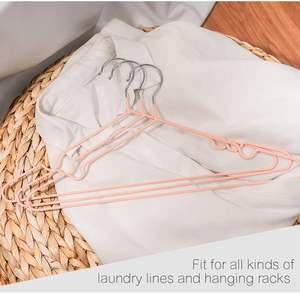 Perchas de Metal para Ropa al por Mayor con Alambres Antideslizantes para los Hombros y Recubrimiento de PVC - Product Image 2