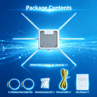 Point d'accès WiFi 6 extérieur 3000 Mbps 802.11ax double bande alimenté par PoE, étanche IP67, antenne omnidirectionnelle à gain élevé