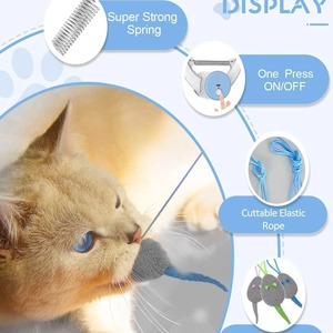 Juguete Interactivo para Gatos con Ratón Móvil Eléctrico, Juguete para Gatos Ecológico con Abrazadera para Puerta, Juguete Interactivo Automático Colgante - Product Image 3