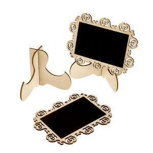 Soporte de madera para <span class=keywords><strong>pizarra</strong></span> decorativa, accesorio cuadrado, calado, decoración para fiesta de boda - Product Image 3