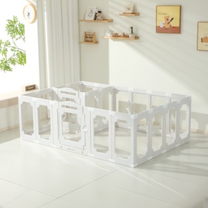 Jaula Plegable Ecológica para Perros Pequeños y Medianos, con Diseño Sólido, Cierre de Botones Acrílicos, Corral para Mascotas Interior/Exterior, DIY - Product Image 1