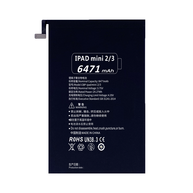 Long Lasting Wholesale Replacement Battery for I Pad Mini 2/3 1S2P 3.75V 6471mAh