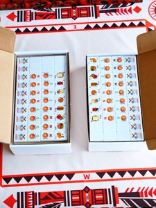 Juego de 160 Fichas de Mahjong Americanas Antideslizantes Personalizables y a la Moda con Estilo Foodie de Instagram, con Tapete, Soporte y Caja de Acrílico de 4 Niveles - Product Image 2
