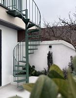 Escalier en spirale en acier galvanisé sur mesure |   Modèle moderne pour bureau en grenier, terrasse, certifié CE