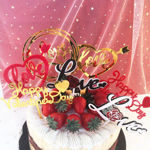 Honey And Sweetness Valentine's Day <b>Cake</b> Topper Acrylic Love Heart Decorations For <b>Cake</b> <b>Decorating</b> <b>Supplies</b> - Product Image 1