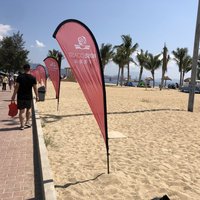 Drapeau en forme de larme personnalisé pour événements sportifs, bannière en forme de larme, drapeau promotionnel en polyester tricoté pour exposition, vente en gros