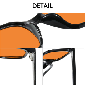 Lunettes de vue unisexes tendance anti-lumière bleue, monture carrée sans cerclage en TR90, avec verres jaunes/oranges/rouges pour usage quotidien - Product Image 4