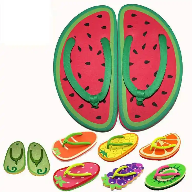 Zapatillas con diseño de fruta para mujer, chanclas personalizadas para interiores, zapatillas de verano