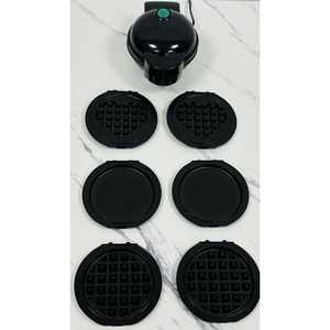 เครื่องทำวาฟเฟิลทรงกลมขนาดเล็กสีดำ - <span class=keywords><strong>750</strong></span> วัตต์, แผ่นเคลือบกันติด, ไฟแสดงสถานะ, ขนาดกะทัดรัด, สำหรับอาหารเช้าและของว่าง ทำความสะอาดง่าย - Product Image 6