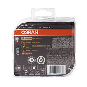 OSRAM H11 62211FBR 12V 55W Bombilla Halógena para Faros Antiniebla PGJ19-2 <span class=keywords><strong>2600K</strong></span> Luz Amarilla - Product Image 3