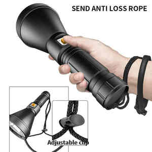 Linterna de buceo con cordón IP65 Antorcha impermeable Buceo 80M Bajo el agua XHP90 Pesca bajo el agua Luces LED <span class=keywords><strong>sumergibles</strong></span> - Product Image 4