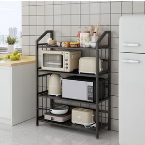 Kitchen Storage Rack Multi Layer Metal <b>Shelving</b> <b>Unit</b> For Home Kitchen Organization With <b>Adjustable</b> Shelves And Heavy Duty Design - Product Image 3