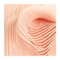 Tissu plissé imprimé à l'argent 195 g/m² 100 % polyester non extensible doré/argenté tissé pour manteau/robe