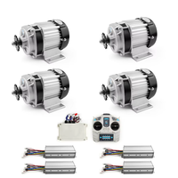 Kit de conversion de chariot électrique DIY 4x4 2000W 3000W 36V 48V avec moteur à chaîne de 14,5 pouces et télécommande pour chariot