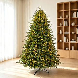 Árbol de Navidad Chino Iluminado en Blanco Cálido Realista de 150-240cm para Exhibiciones en Ventanas de Hoteles y Centros Comerciales; Mezcla Densa de PE - Product Image 2