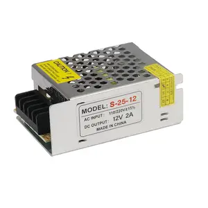 12 voltios 2 amp transformador de la fuente de alimentación del interruptor de modo de fuente de alimentación LED para