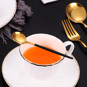 ชุดช้อนส้อมสแตนเลสสตีลสไตล์โปรตุเกส 4 ชิ้น มีด ช้อน ส้อม ช้อนกาแฟ ชุดอาหารตะวันตก สำหรับงานเลี้ยง - Product Image 1