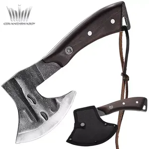 Full Tang handgemachte Fleisch beil Form geschmiedet Hoch leistungs High Carbon Metzger Knochen brecher Chopper Schneiden Camping Äxte Messer